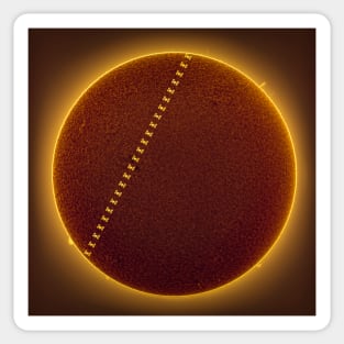 ISS transit across the solar disc, 2021, (C055/6451) Sticker